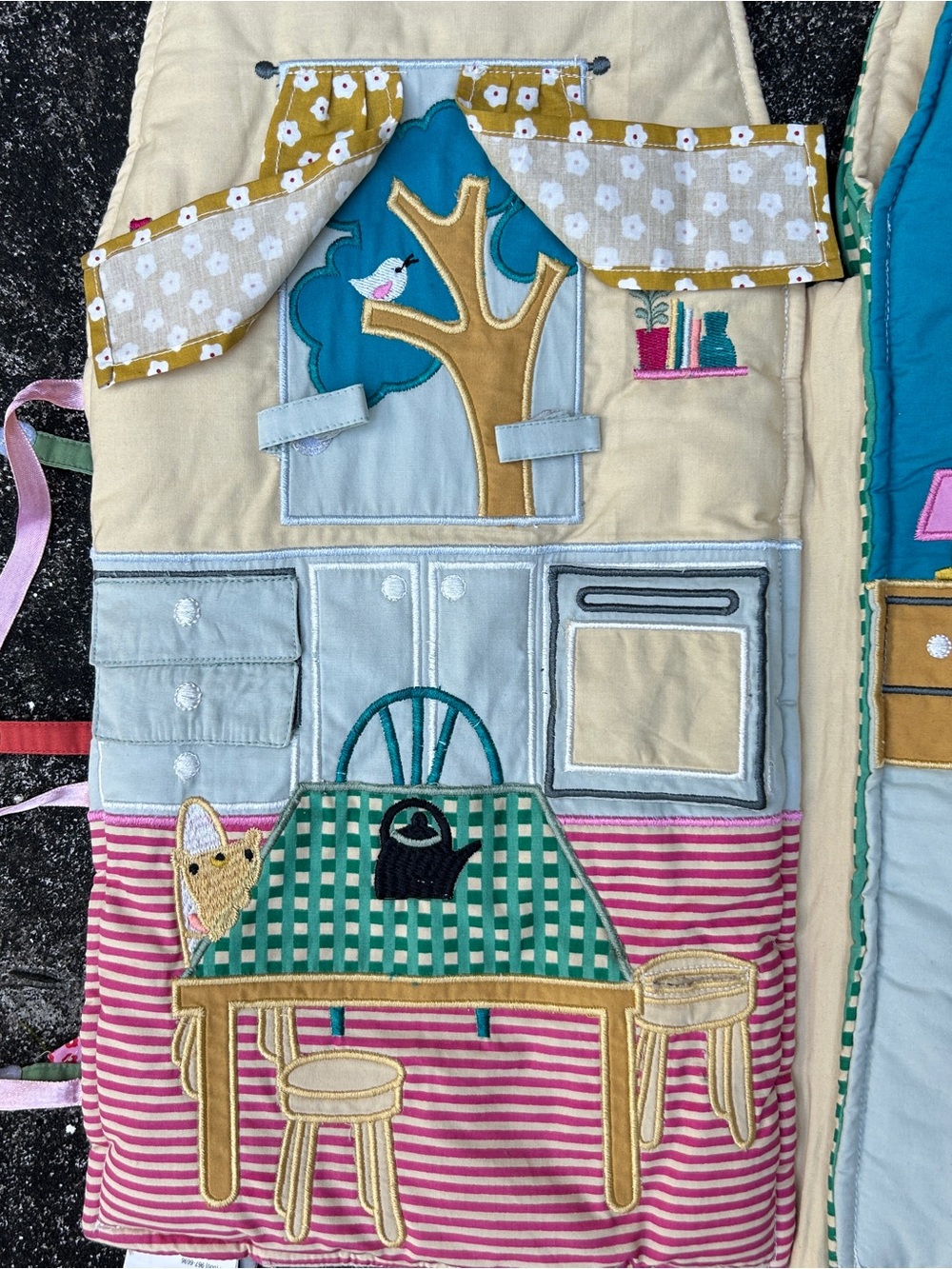 Crate&Barrel Kids Fabric Dress-Up Organizer in Pink, Red, Green, Yellow, Blue - Picture 3 of 7